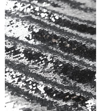 Superdry Silver straight mini dress with sequins