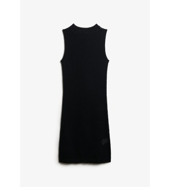 Superdry Mini abito all'uncinetto nero a zig zag