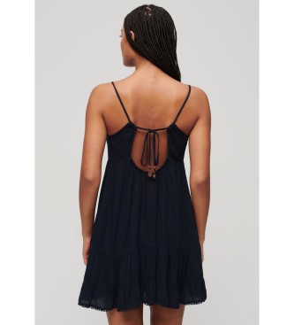 Superdry Mini beach dress with navy straps