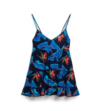Superdry Vestido de praia com alas azul-marinho