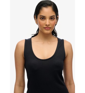 Superdry Mini vestido preto sem mangas