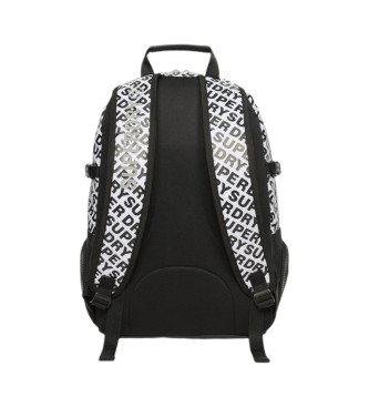 Superdry Mochila de lona con estampado integral  blanco