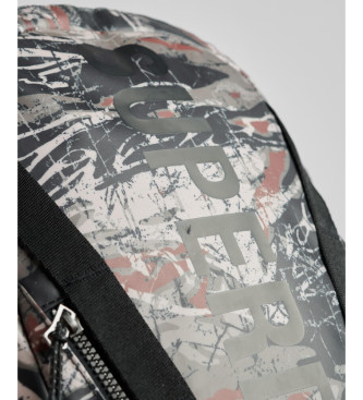 Superdry Canvas backpack with grey Mountain graphic