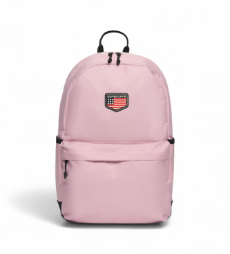 Superdry Backpack with patches Classic Montana pink