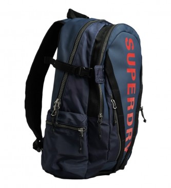 Superdry Canvas backpack with Mountain navy graphic