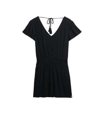 Superdry Bedruckter kurzrmeliger Jumpsuit schwarz
