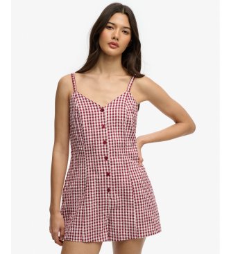 Superdry Combinaison cami vichy rouge