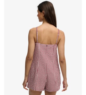 Superdry Combinaison cami vichy rouge