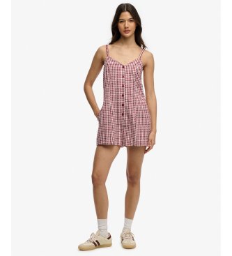 Superdry Combinaison cami vichy rouge