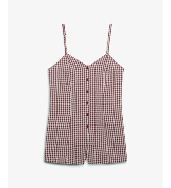 Superdry Combinaison cami vichy rouge