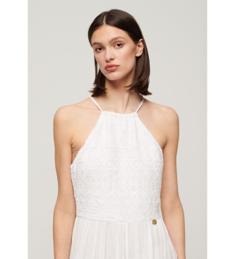 Superdry White embroidered jumpsuit