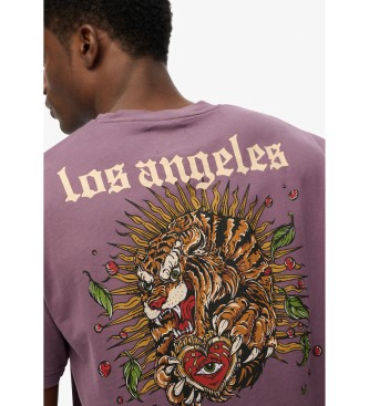 Superdry Neo Trad Tattoo Los T-shirt roze