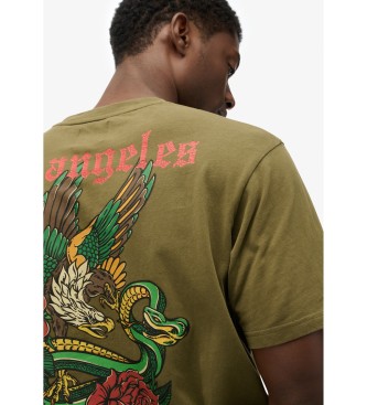 Superdry Neo Trad Tattoo Los T-shirt Groen