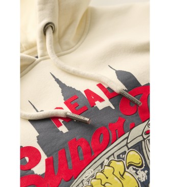 Superdry Sudadera New York Vl Graphic blanco