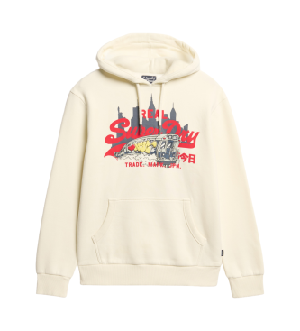 Superdry Sudadera New York Vl Graphic blanco