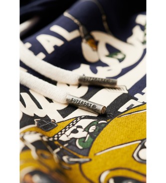 Superdry Grafisk sweatshirt med htte New York navy