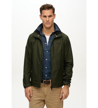 Superdry Casaco corta-vento sem logtipo e capuz verde