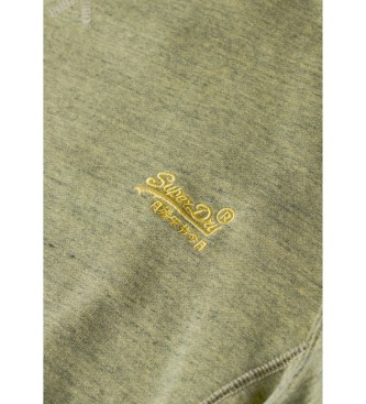 Superdry Green marbled overdyed crew neck sweater