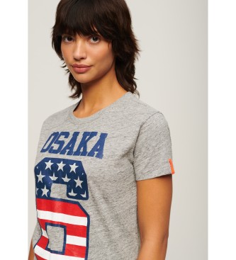 Superdry T-shirt gris Osaka 6