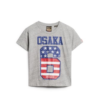 Superdry T-shirt gris Osaka 6
