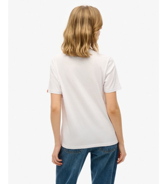 Superdry Outdoor Stripe Entspanntes T-Shirt wei