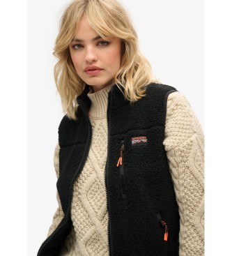 Superdry Fleece jopica za na prostem črna