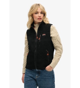 Superdry Fleece jopica za na prostem črna