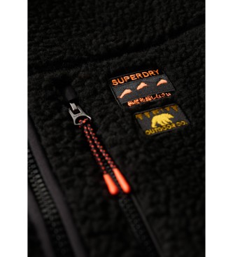 Superdry Fleece jopica za na prostem črna