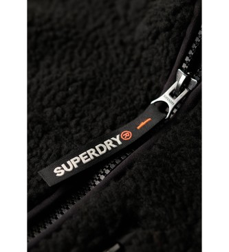 Superdry Fleece jopica za na prostem črna