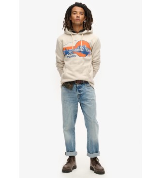 Superdry Outdoor Graphic Stripe Sweatshirt siva