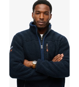 Superdry Outdoor Fleece Half Zip marinbl�
