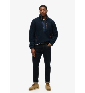 Superdry Outdoor Fleece Half Zip marinbl�