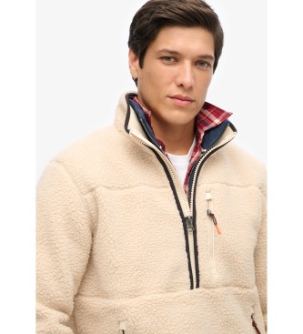 Superdry Polaire Half Zip Outdoor beige