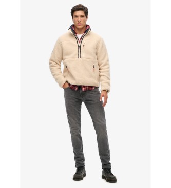 Superdry Polaire Half Zip Outdoor beige