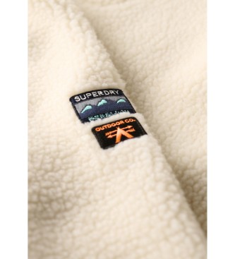 Superdry Zunaj Fleece Polovični flis z zadrgo Fleece beige