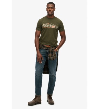 Superdry Koszulka Outdoor Scene Relaxed w kolorze zielonym