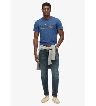 Superdry Koszulka Outdoor Scene Relaxed w kolorze niebieskim
