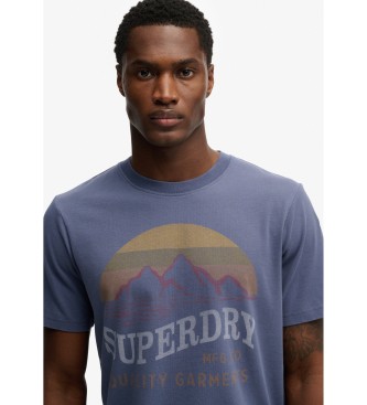 Superdry Outdoor Mountain T-shirt mornarsko modra