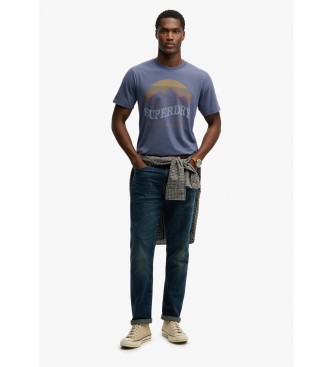 Superdry Outdoor Mountain T-shirt mornarsko modra