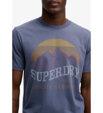 Superdry Outdoor Mountain T-shirt mornarsko modra
