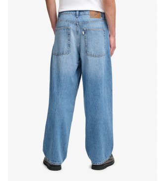 Superdry Oversized Rigid Washed Jeans hellblau