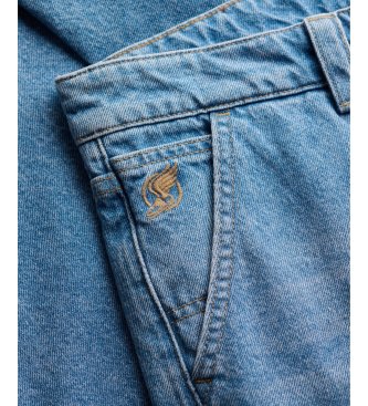 Superdry Oversized Rigid Washed Jeans hellblau