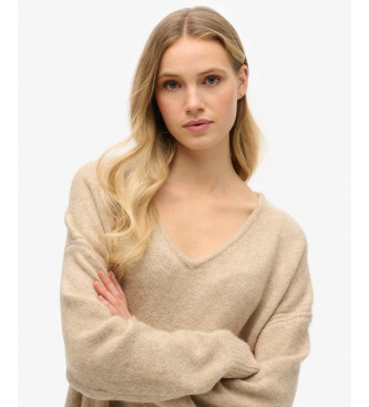 Superdry Prevelika bež obleka