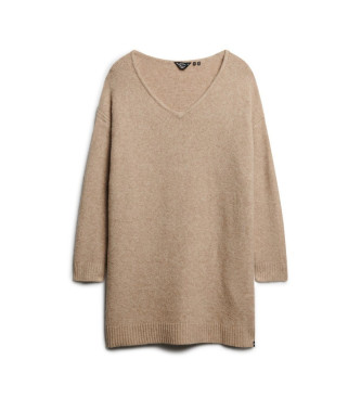 Superdry Prevelika bež obleka