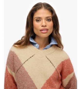 Superdry Mehrfarbiger Argyle-Pullover