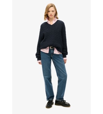 Superdry Trui oversized kabel marine