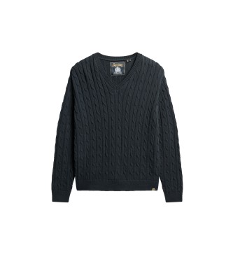Superdry Trui oversized kabel marine