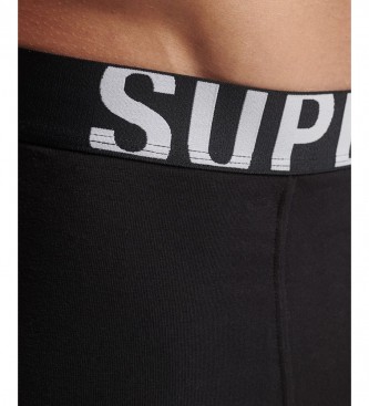 Superdry Lot de 2 slips en coton biologique avec logo noir