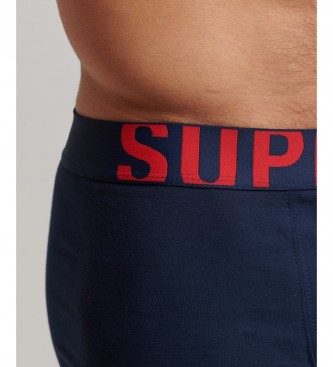 Superdry Pack of 2 organic cotton briefs with red, navy logo