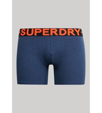 Superdry Pack 3 Organic cotton navy boxer shorts